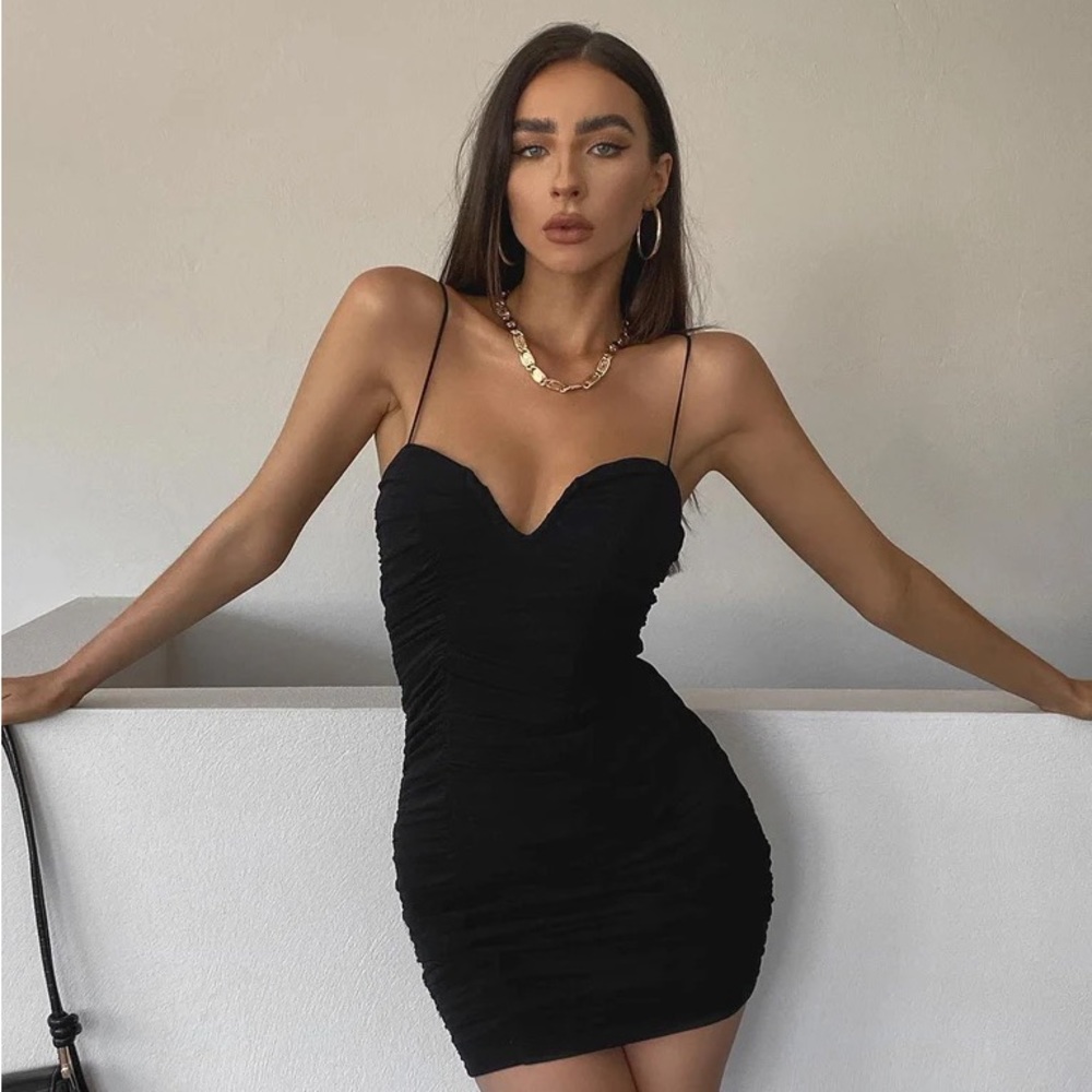 Princess Polly I want you mini dress in black size US 6